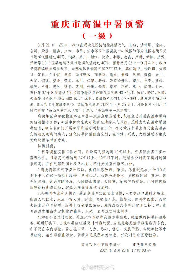 专家解答如何应对高温中的各种症状尊龙凯时APP重庆发布中暑最高预警(图3)